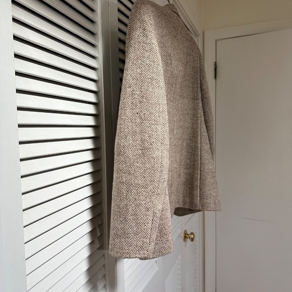 Vintage Burberrys Harris Tweed Jacket Beige Tan Small - Picture 14 of 16